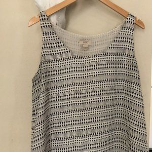 White and Black Loft Tank